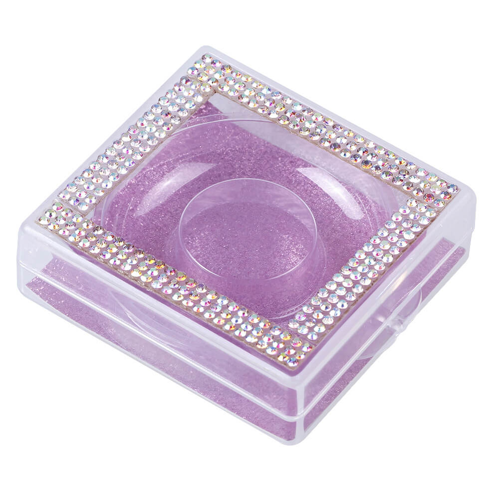 12 color diamond eyelash box square storage eyelash packaging box