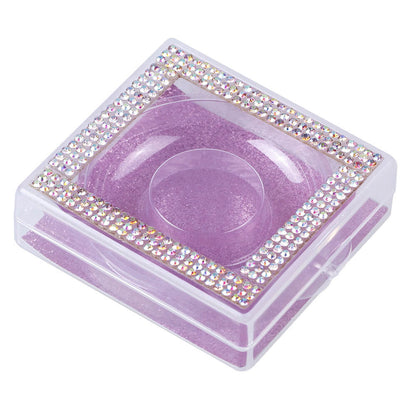 12 color diamond eyelash box square storage eyelash packaging box