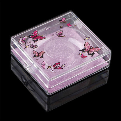 12 color butterfly eyelash packaging box square new lash storage box