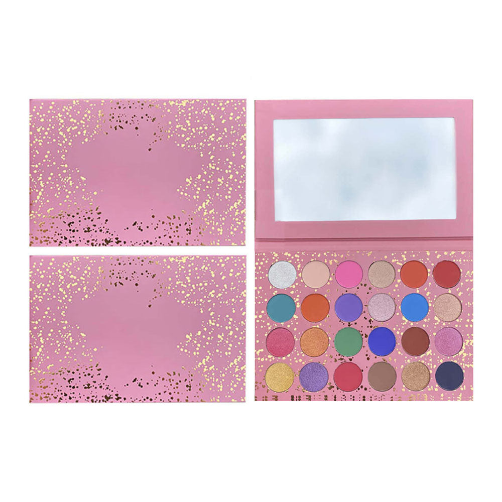 24 Color Pink Eyeshadow Palette High Pigmented Waterproof Private Label