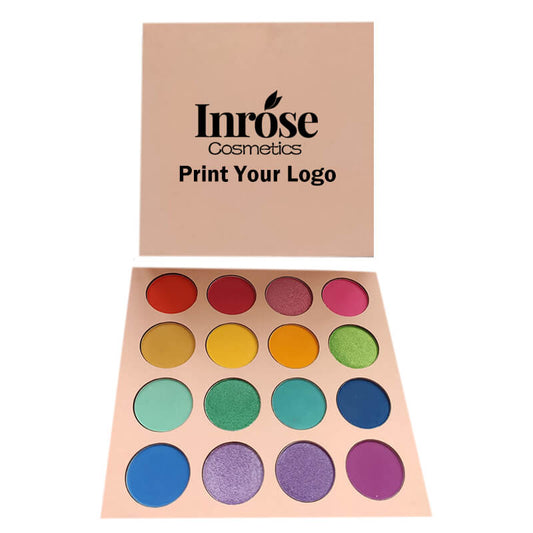 16 color pink eyeshadow palette matte pearlescent waterproof