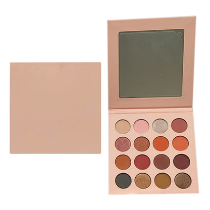 16 color pink eyeshadow palette matte pearlescent waterproof