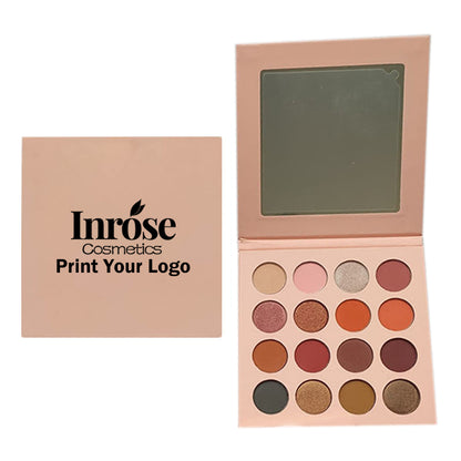 16 color pink eyeshadow palette matte pearlescent waterproof