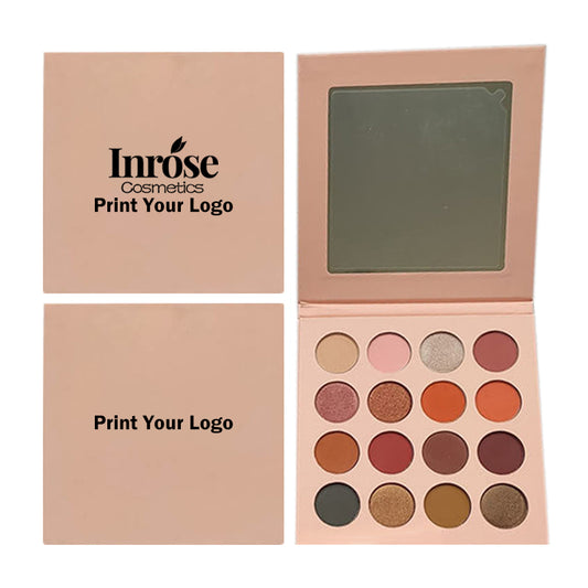 16 color pink eyeshadow palette matte pearlescent waterproof vegan