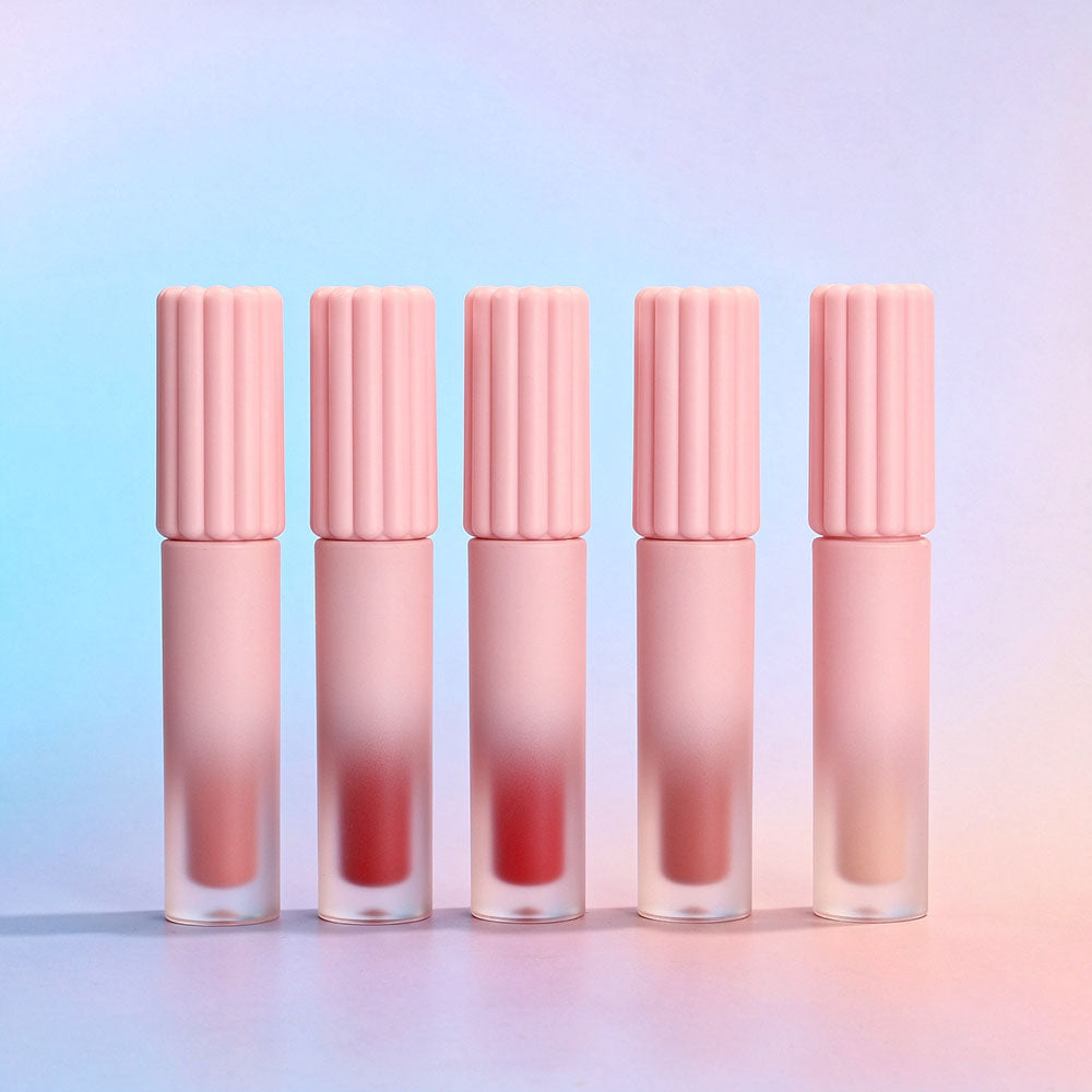 38-color Nude Liquid Lipstick OEM ODM Matte WaterProof Non-Sticky Vegan