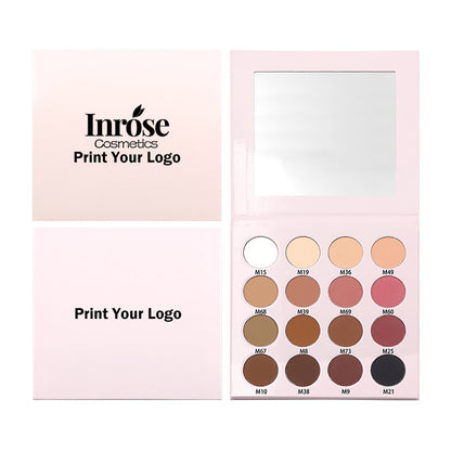 16 Color Pink Eyeshadow Palette High-Pigment Waterproof Matte Glitter 26mm