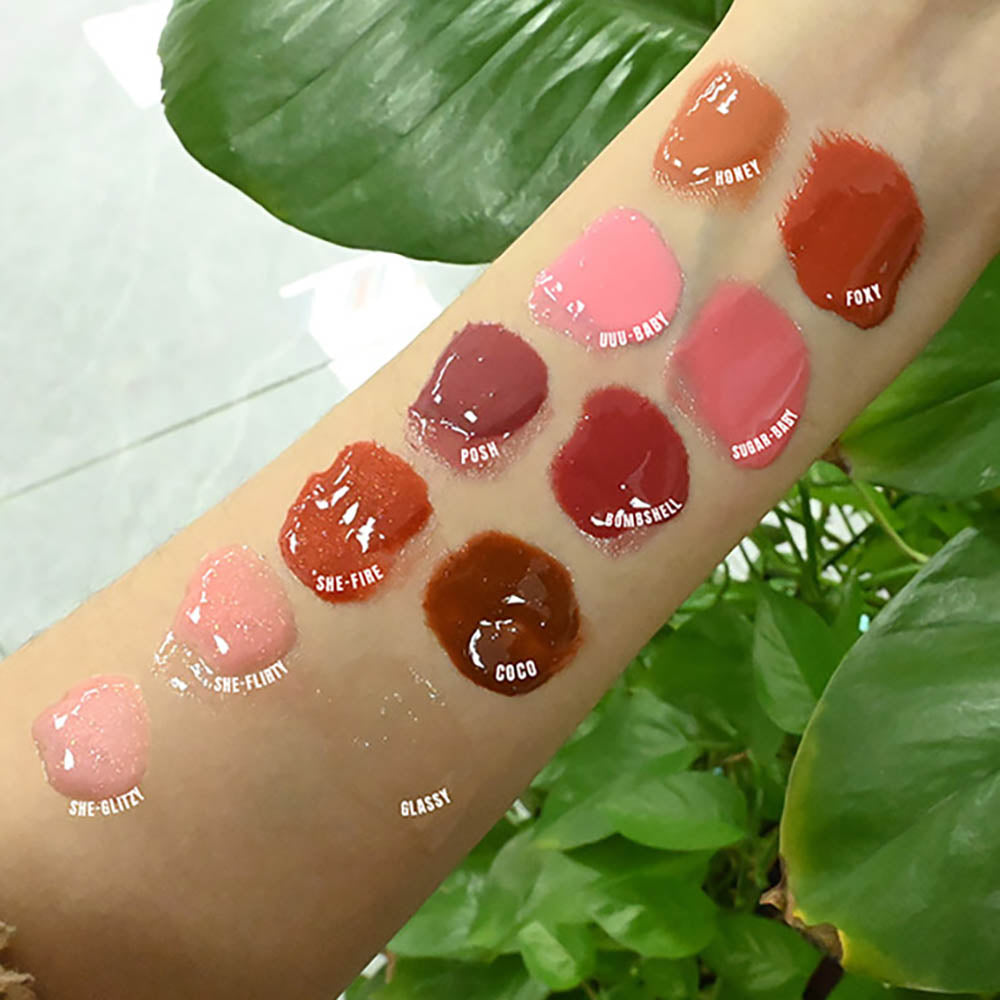 11 Shades Shimmer Lip Gloss Plumping Lip Glaze Moisturizing Non-sticky