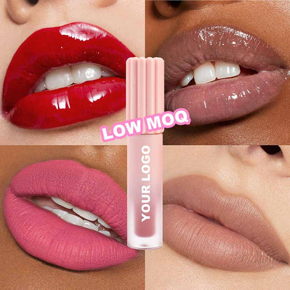 27-Color Lip Gloss Maple Brown Red Hydrating High Pigment Custom Logo