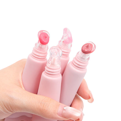 24 Color Peptide Lip Gloss Moisturizing Hydrating Lip Cream Squeeze Tube