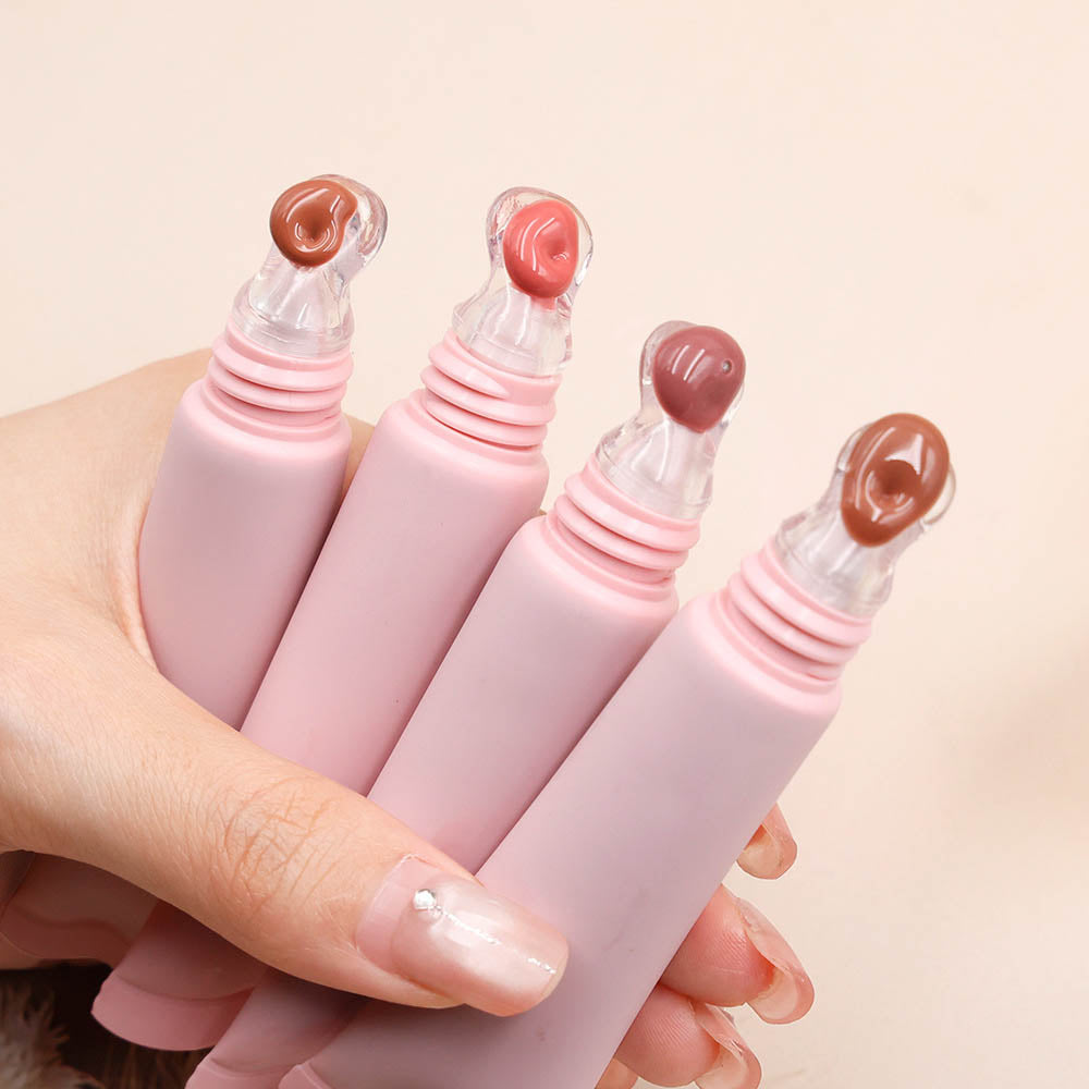 24 Color Peptide Lip Gloss Moisturizing Hydrating Lip Cream Squeeze Tube