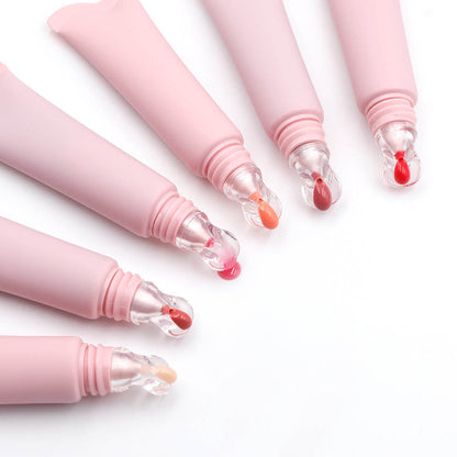 24 Color Peptide Lip Gloss Moisturizing Hydrating Lip Cream Squeeze Tube