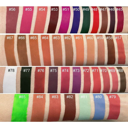 125-Color Chocolate Brown Liquid Lipstick Nude Matte Non-Sticky Long Lasting