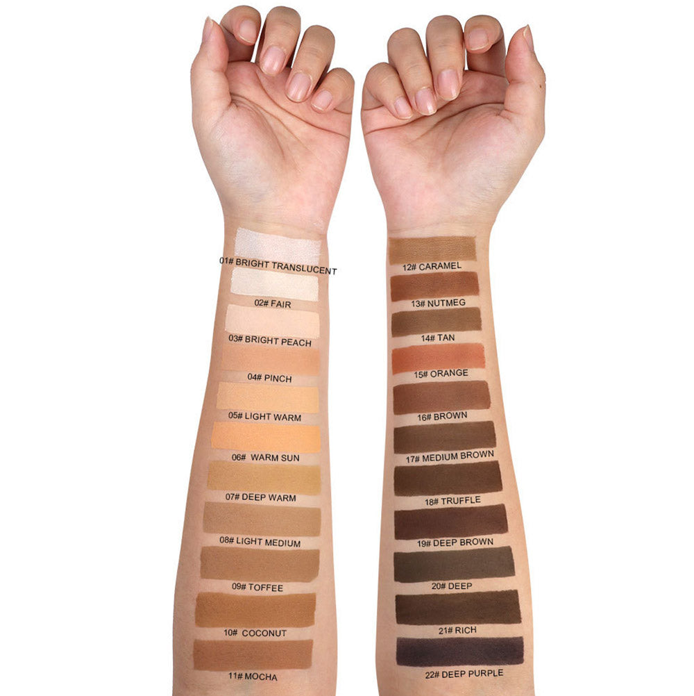22-Shade Setting Powder Compact Conceal Oil-Control Long-Lasting Waterproof