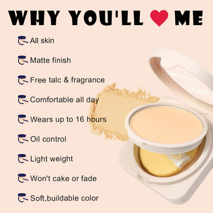 22-Shade Compact Setting Powder Conceal Waterproof Oil-Control Long-Lasting