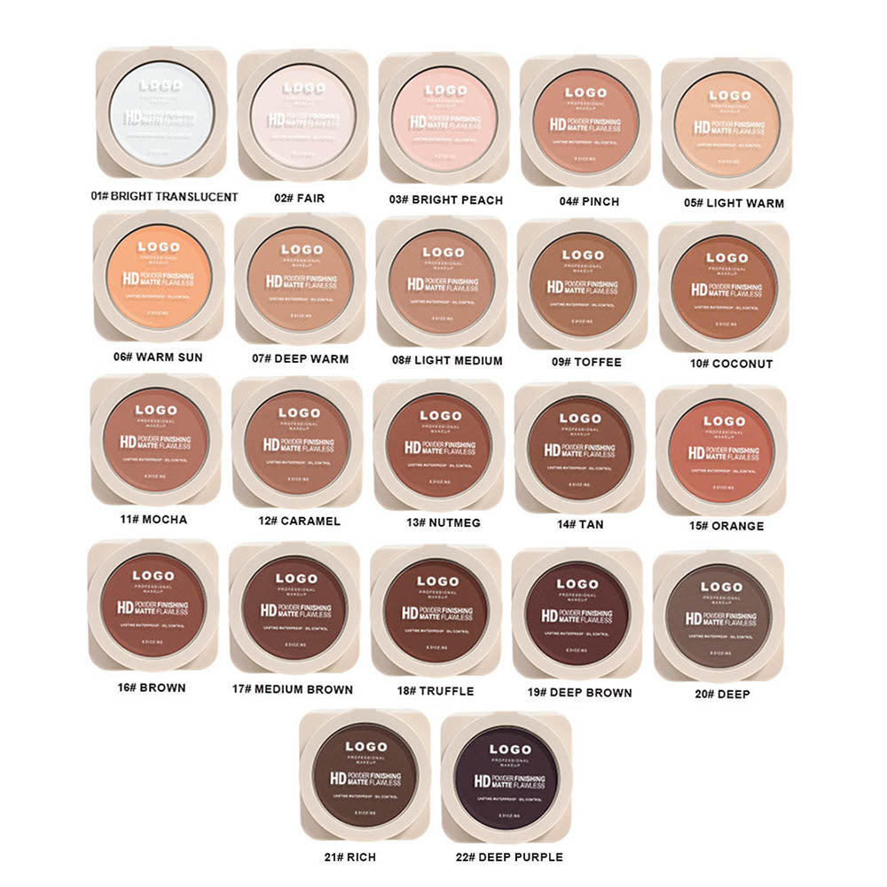 22-Shade Compact Setting Powder Conceal Waterproof Oil-Control Long-Lasting