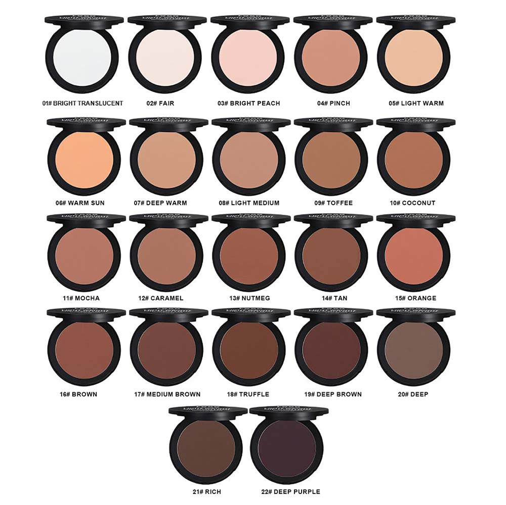 22-Shade Setting Powder Compact Conceal Oil-Control Long-Lasting Waterproof