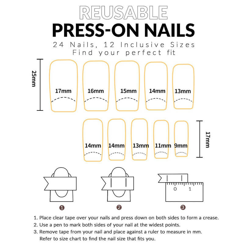 Reuseable press on nails fake nails butterfly diamond party 24pcs