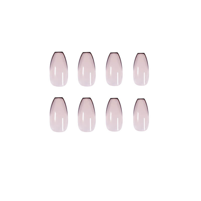 Nail patches French fake nails short ballet manicure nude removable