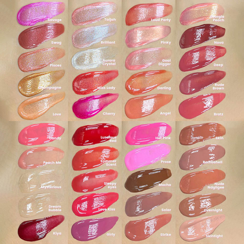 40 Color Lip Gloss Nude Glossy Long Lasting High Pigmented Lip Glaze Vegan