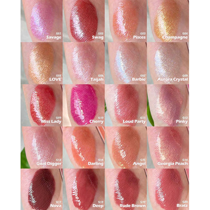 40 Color Lip Gloss Bulk Nude Shimmer Lip Glaze Long Lasting High Pigmented