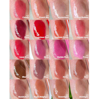 40 Color Nude Lip Gloss High Pigmented Shimmer Lip Glaze Moisturizing