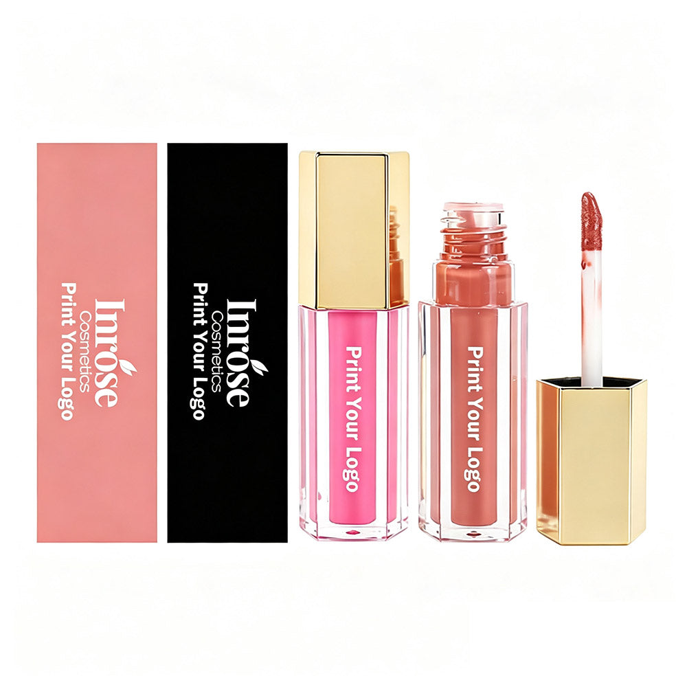 40 Color Lip Gloss Lip Tint Nude Shimmer Long Lasting Sweet Scent Gold Tube