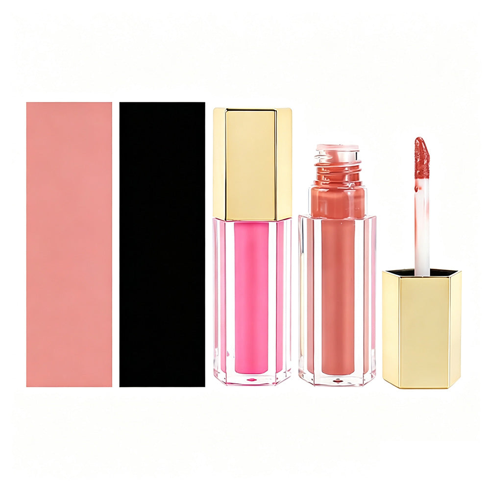 40 Color Lip Gloss Lip Tint Nude Shimmer Long Lasting Sweet Scent Gold Tube