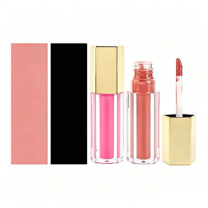 40 Color Lip Gloss Lip Tint Nude Shimmer Long Lasting Sweet Scent Gold Tube