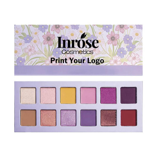 12 color purple eyeshadow palette high pigmented waterproof