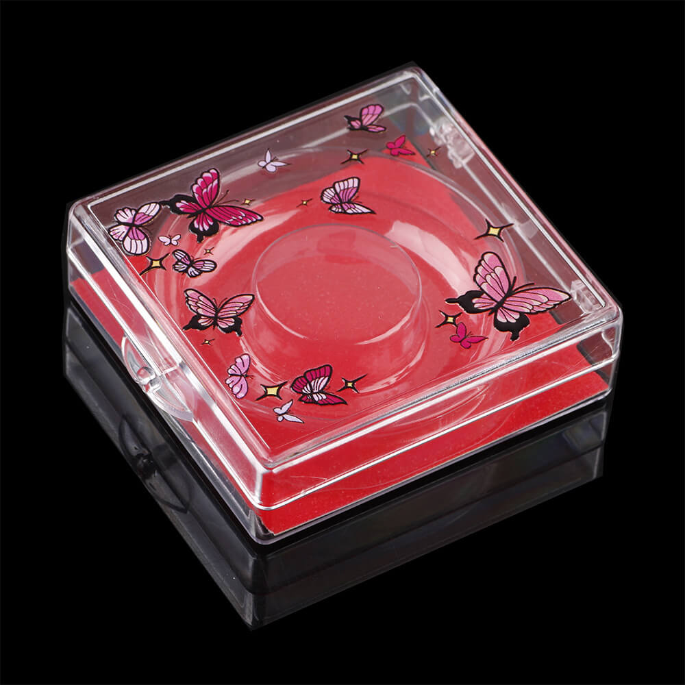 12 color butterfly eyelash packaging box square new lash storage box
