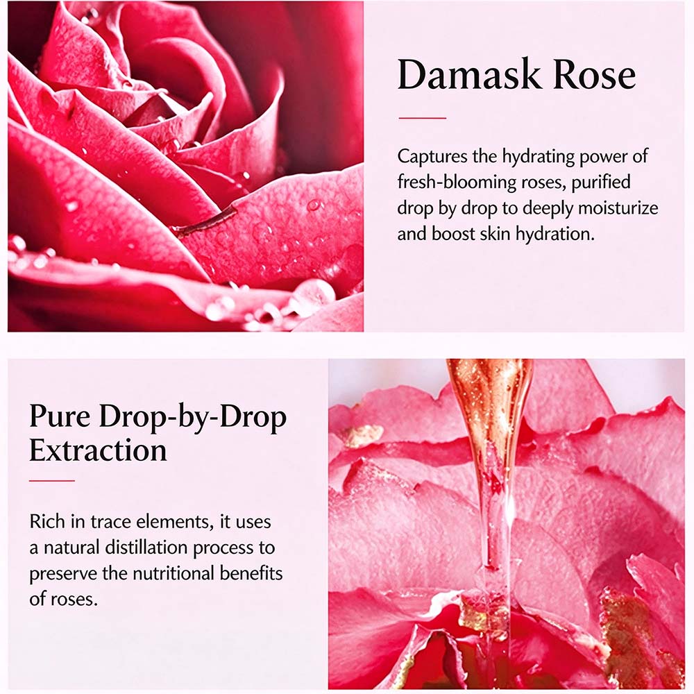 Bulgarian Rose Astringent Water Soothing Hydrating Moisturizing Damascus Rose Essence 120ml