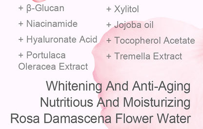 Bulgarian Rose Astringent Water Soothing Hydrating Moisturizing Damascus Rose Essence 120ml