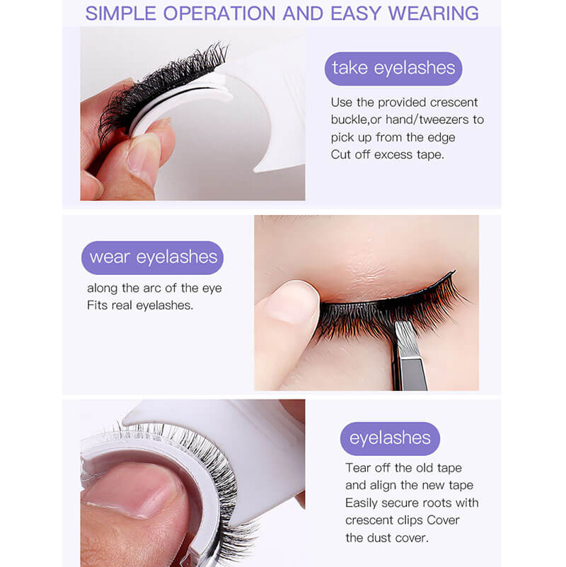 Self-adhesive eyelashes handmade false eyelash grafted lash natural
