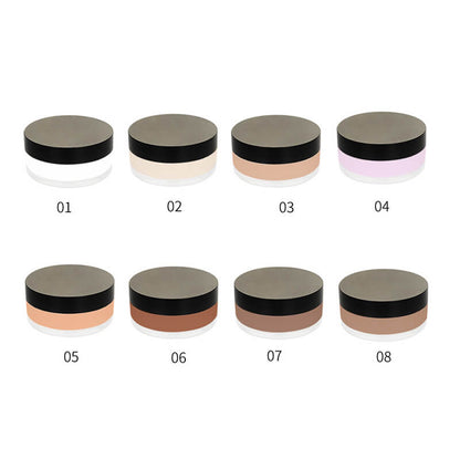 8 color loose setting powder face brighten oil control vegan