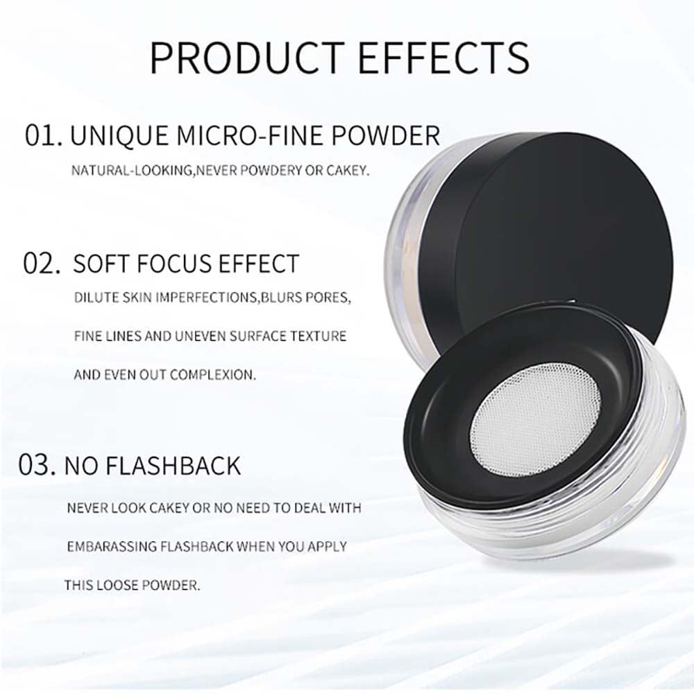 Poudre libre fixante 8 teintes, teint lumineux, contrôle du sébum, vegan 