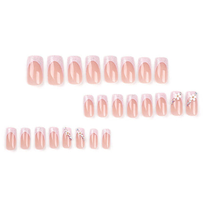 Nail art patches manicure pieces nail art flower glitter wearable