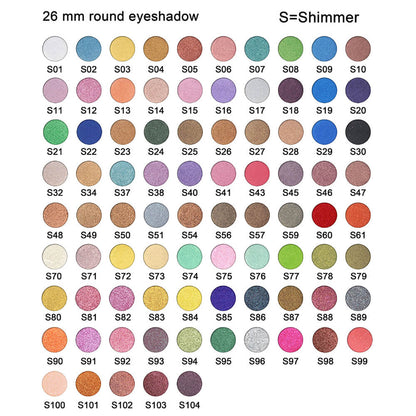 12 color DIY eyeshadow palette 26mm vegan high pigmented