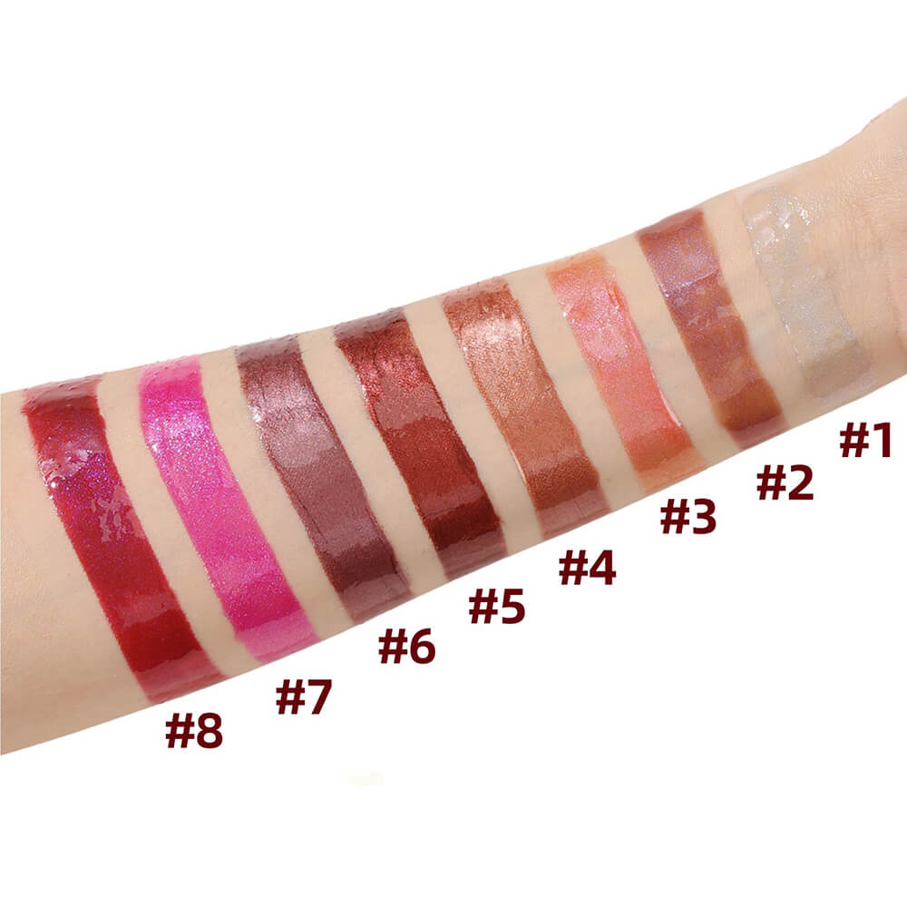 8-Color Lip Glaze Pearlescent Nourishing Moisturizing Shimmer Lip Gloss