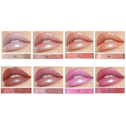 8-Color Lip Glaze Pearlescent Nourishing Moisturizing Shimmer Lip Gloss