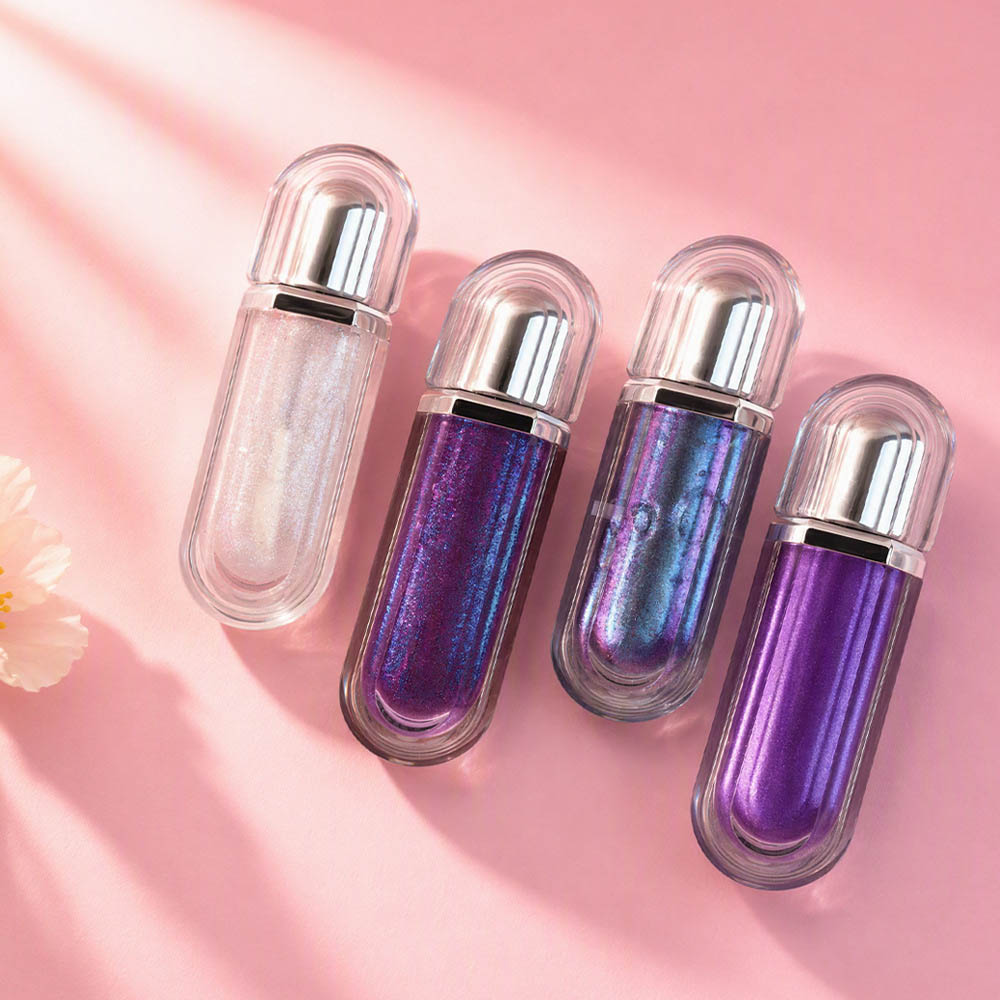 15-Color Ultra-shiny Lip Gloss Glitter with Metallic Finish High-Gloss Vegan