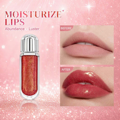 15-Color Ultra-shiny Lip Gloss Glitter with Metallic Finish High-Gloss Vegan