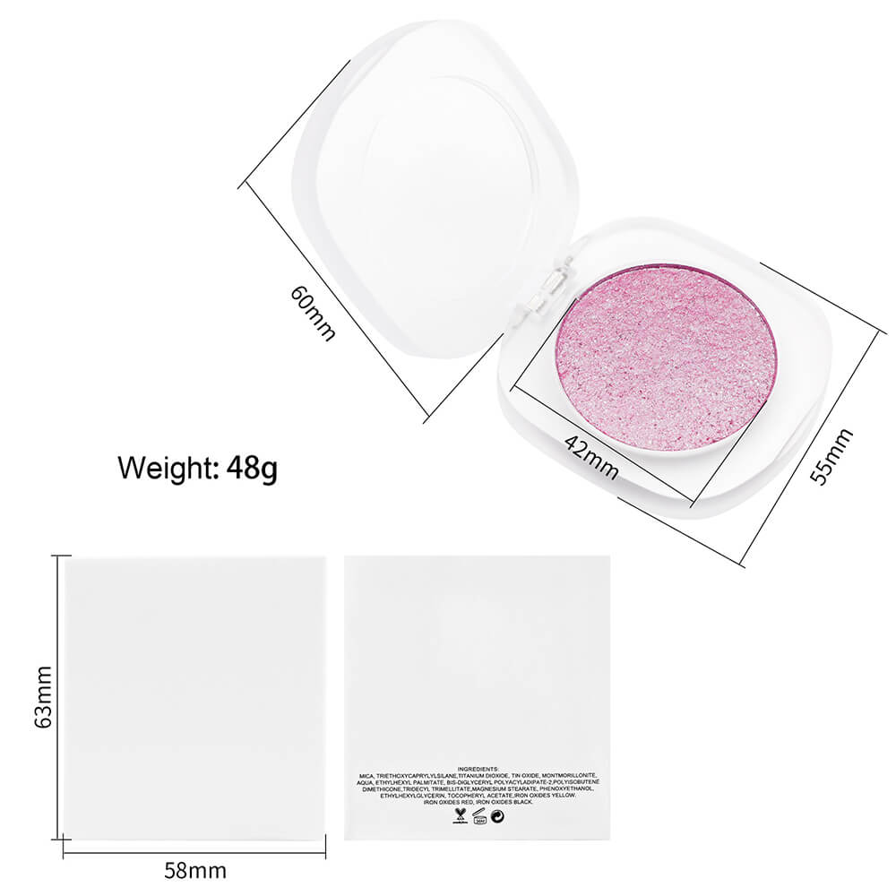 5 colors shimmer highlighter cream face brighten waterproof private label