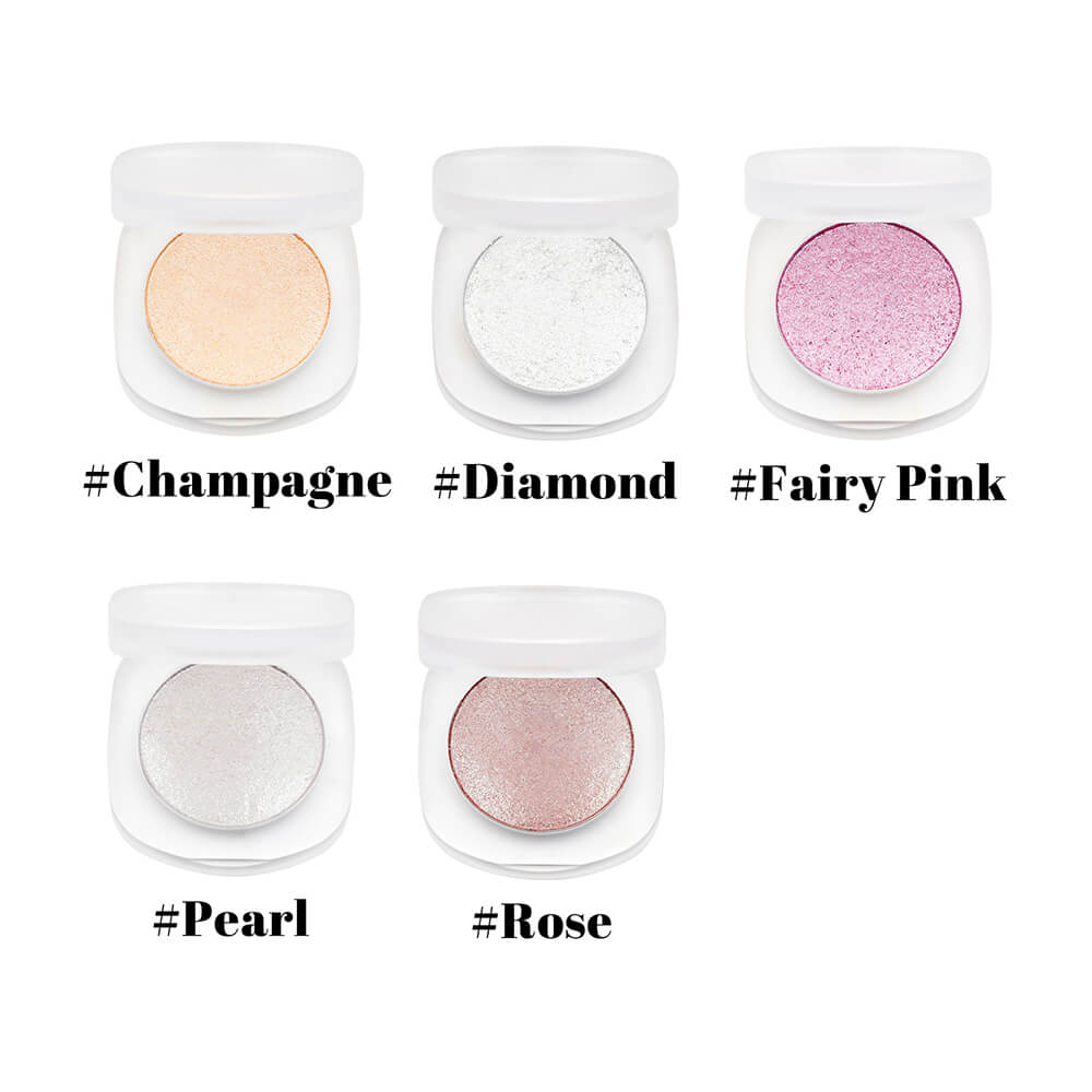5 colors shimmer highlighter cream face brighten waterproof private label