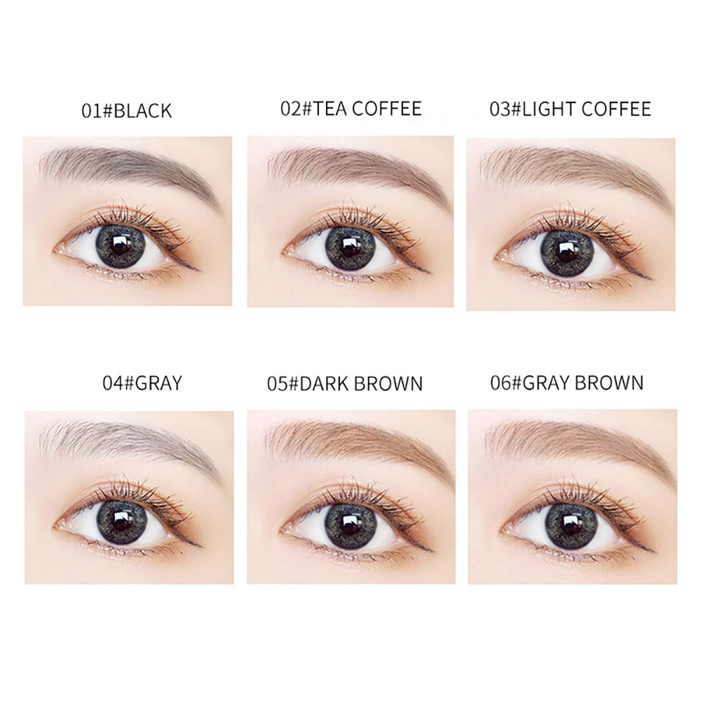 6 Color Eyebrow Pencil Waterproof High Pigmented Slim Triangle Pen Vegan