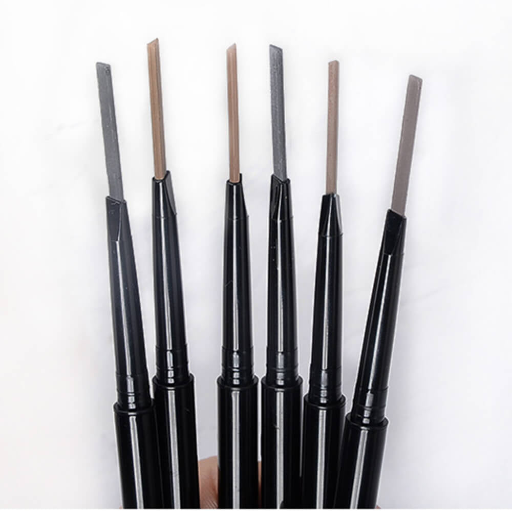 6 Color Eyebrow Pencil Waterproof High Pigmented Slim Triangle Pen Vegan