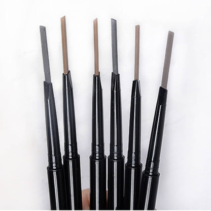 6 Color Eyebrow Pencil Waterproof High Pigmented Slim Triangle Pen Vegan