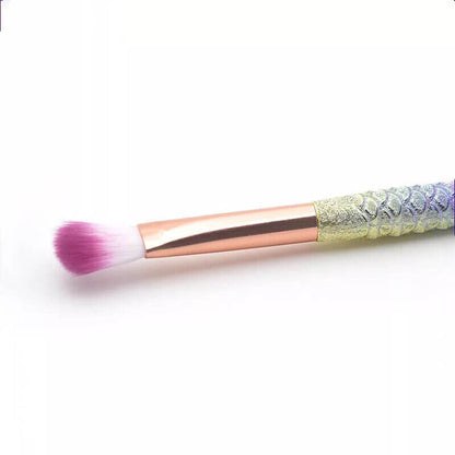 Mermaid makeup brush eyeshadow powder blush highlighter brushes