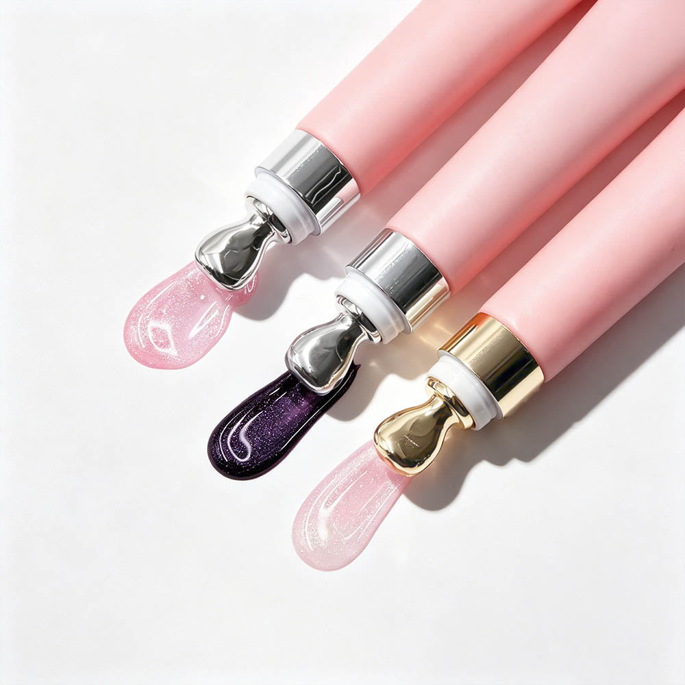 83-Color Peach Pink Lip Gloss Nude Shimmer High Shine Hydrating Massage Head