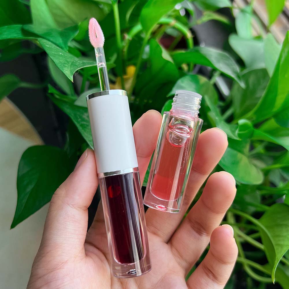 4-Color Tear-off Lip Gloss & Lip Oil Double-ended Waterproof Long Lasting