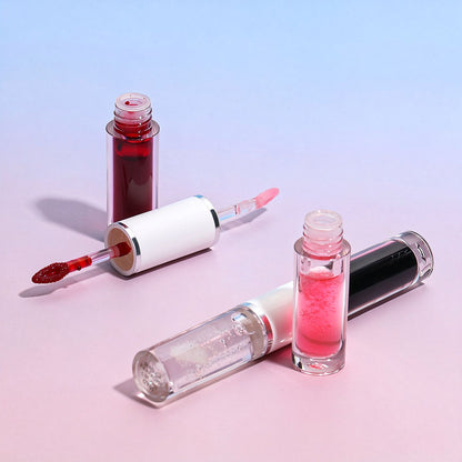 4-Color Tear-off Lip Gloss & Lip Oil Double-ended Waterproof Long Lasting